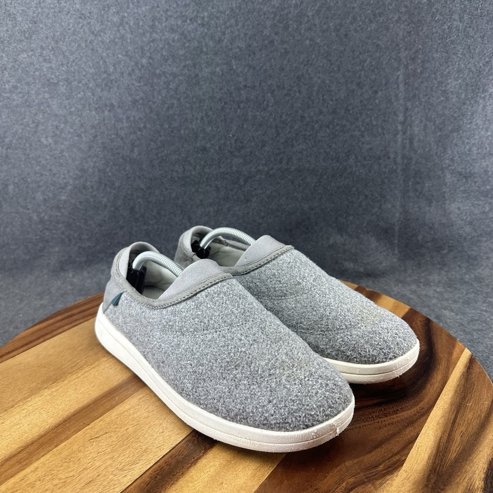 Vessi Shoes Women's 9 Gray Wool Sunday Slip On Day Night Cloud Comfort - Picture 2 of 12